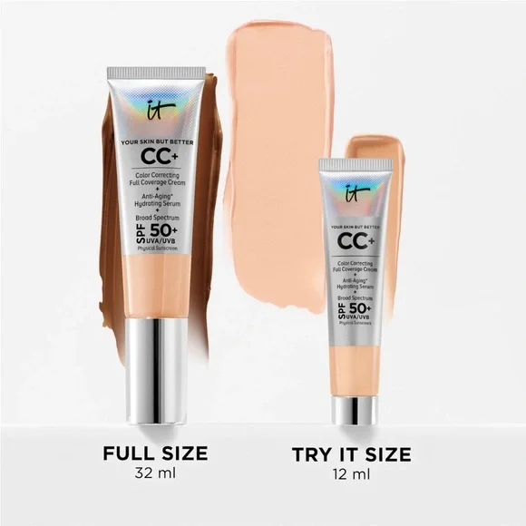 IT Cosmetics CC+ Cream SPF 50+ UVA UVB Light NEW Full Size - Picture 5 of 9